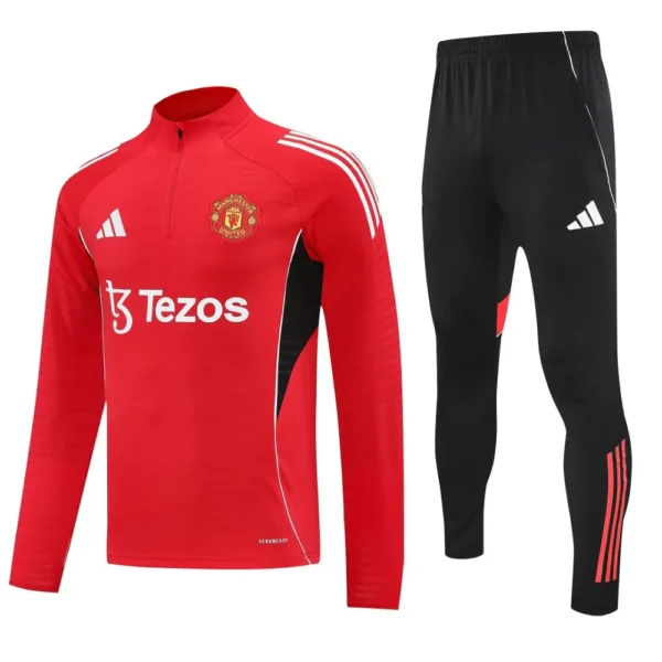 Manchester United Training kit (Sweatshirt+Pants) Red 2025-26