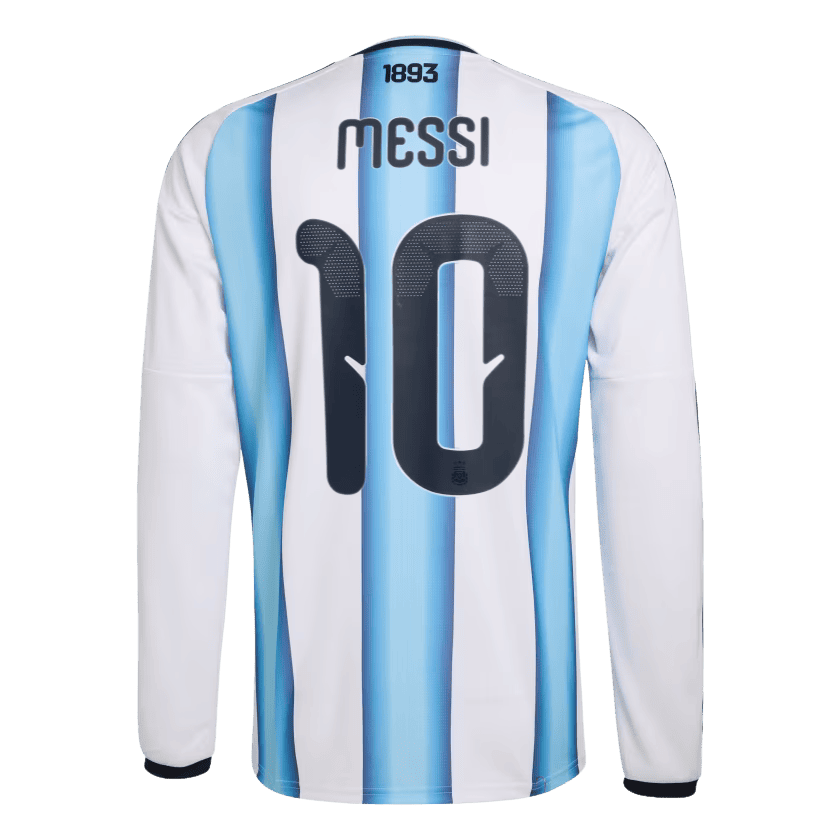 Lionel-Messi-Long-Sleeve-2.png Lionel Messi 2026 Argentina Long Sleeve Home Jersey - Image 1