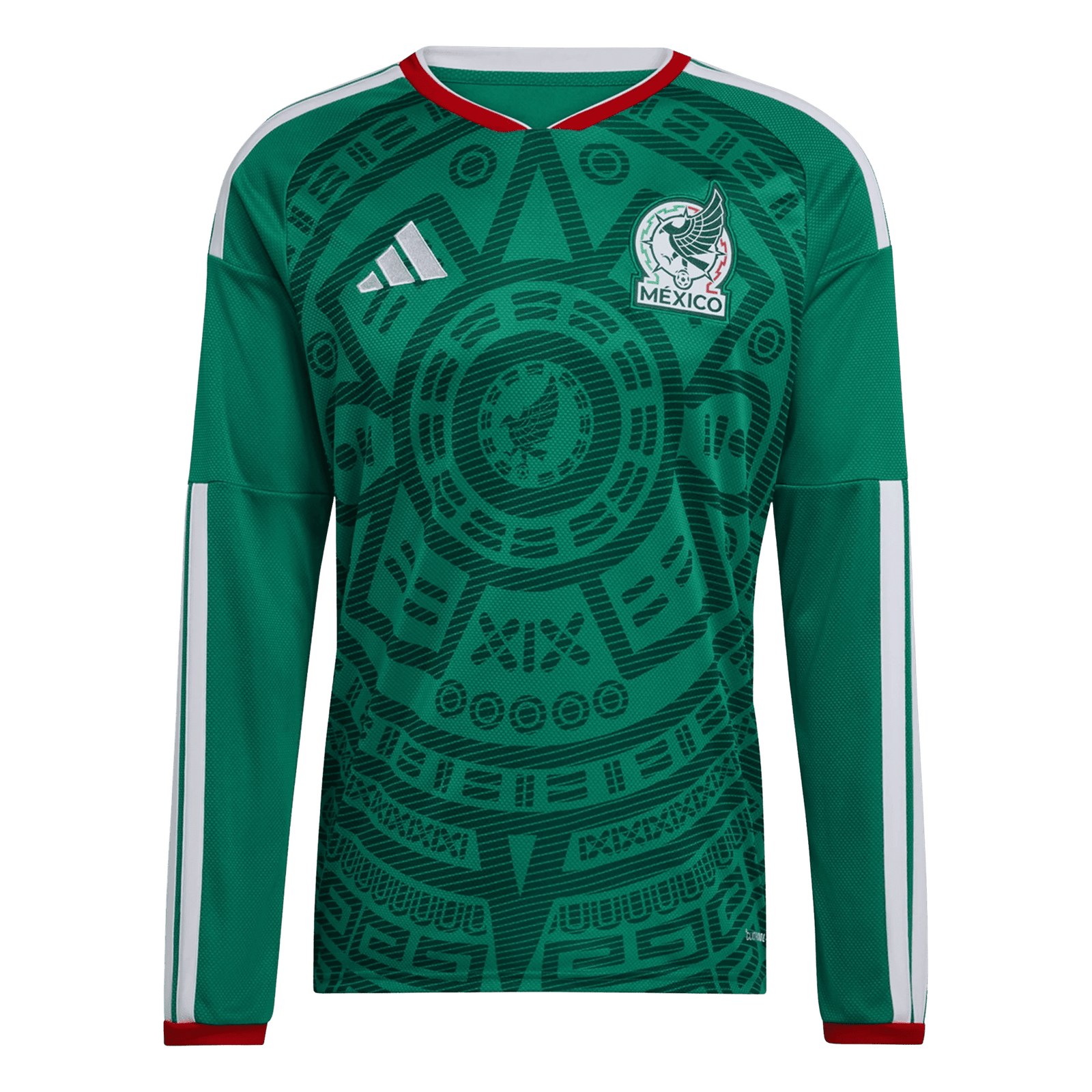 Mexico-Long-sleeve-WC-home.png 2026 Mexico Home Long Sleeve Jersey - Image 1