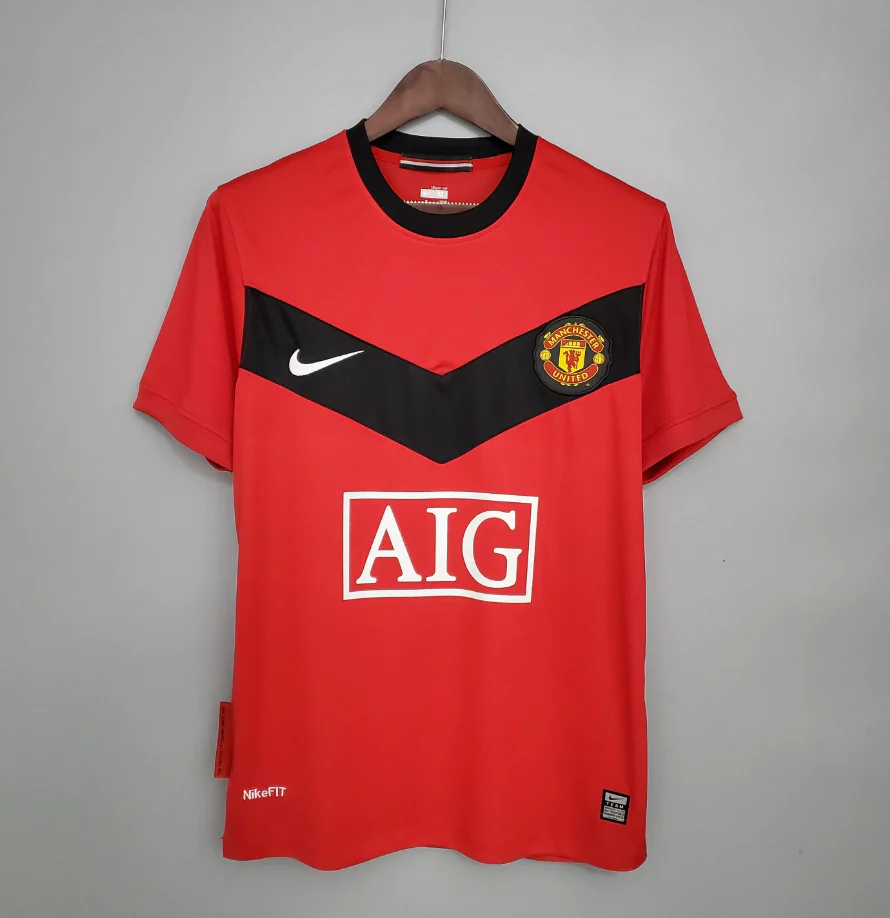 曼联-2009-2010-赛季主场球衣-3.png Manchester United's home shirt for the 2009-2010 season - Image 1