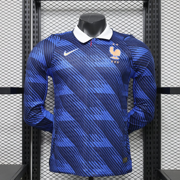 26/27 France Home Player Version Long Sleeves Soccer Jerseys