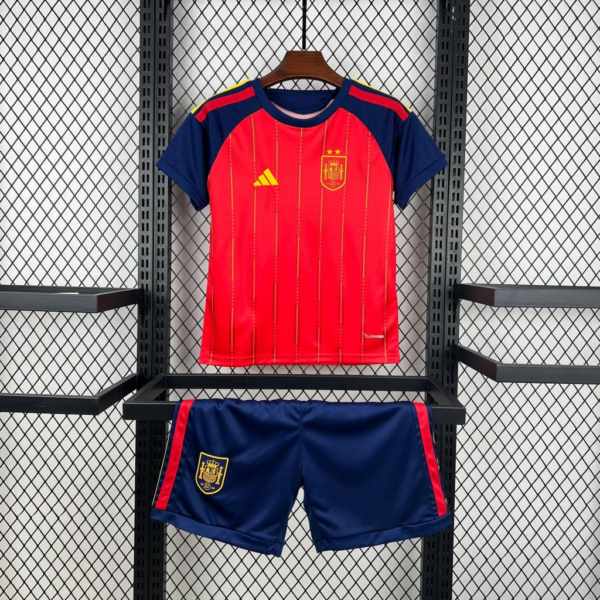2026 World Cup Jersey Spain Home 2 Stars Kids Kit