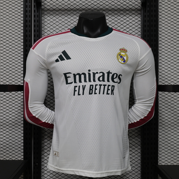 26/27 Real Madrid Home Kit Long Sleeve Player Version Jersey