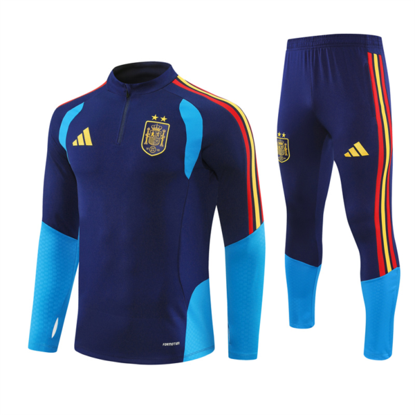 2026 two star Spain Dark Blue Sweater Tracksuit Set size S-2XL